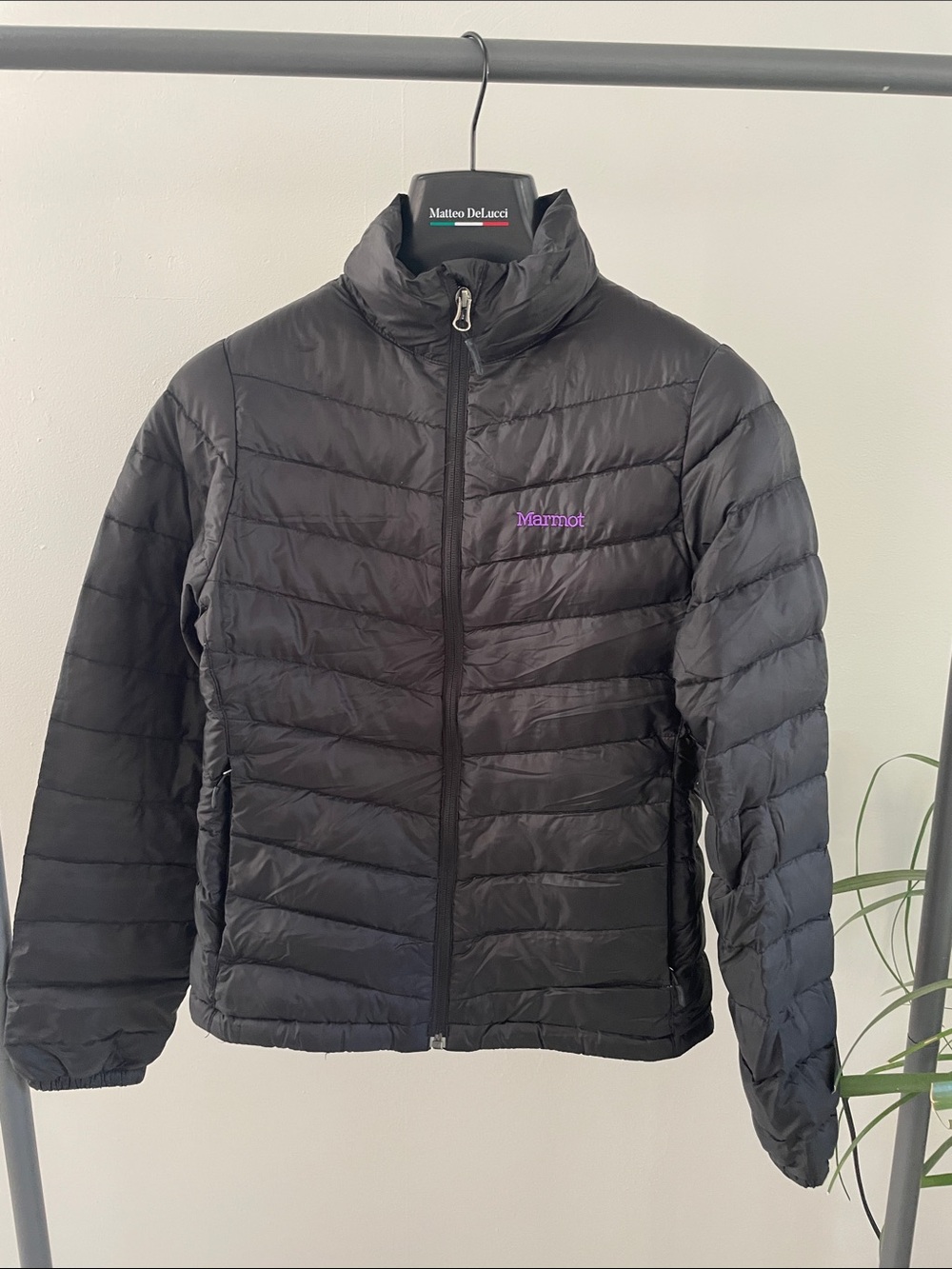 Marmot Black Quilted Packable down Jacket